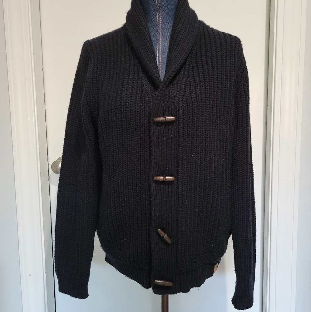 Weatherproof Vintage Shaker Stitch Shawl Navy Cardigan